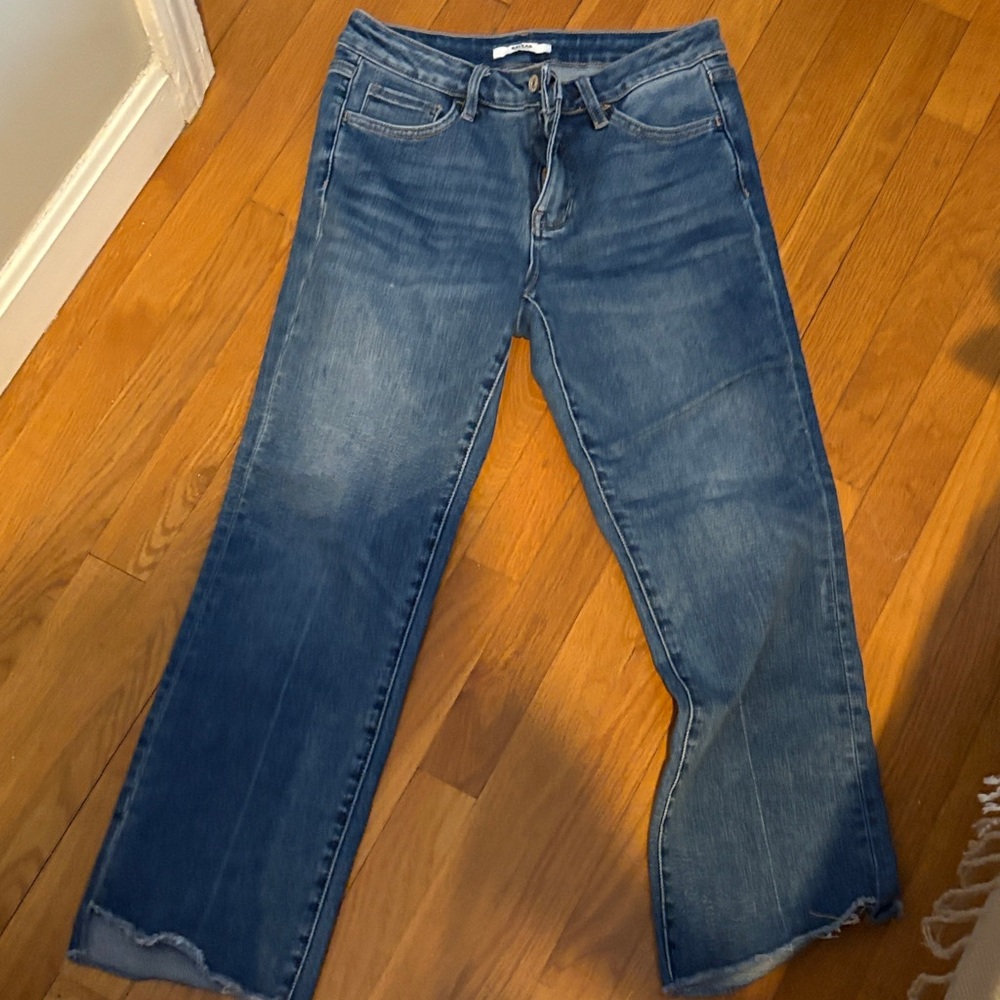 Stylish Blue Straight Leg Women's Jeans